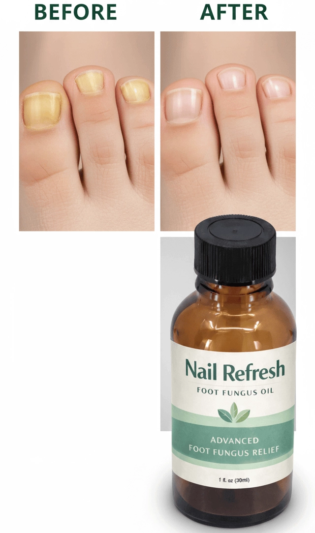 Nail Refresh toenail fungus oil before and after nail appearance